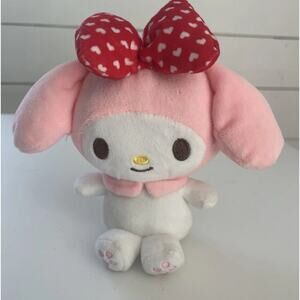 Sanrio My Melody Heart Plushie Red Heart Bow